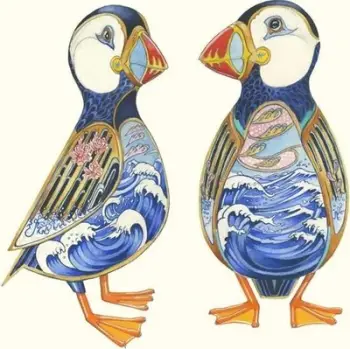 Kartolinë DM Collection Two Puffins A120 B6, pa tekst, me zarf