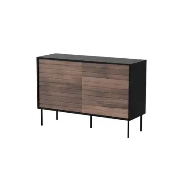 Komodë Cama MEBLE CORTINA 1D3S, 120x40x81 cm, 1 derë 3 sirtarë, e zezë arrë