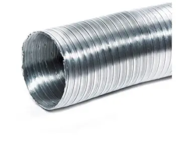 Tub fleksibël alumini Stabilus, 125mm, 1.5m, argjendtë
