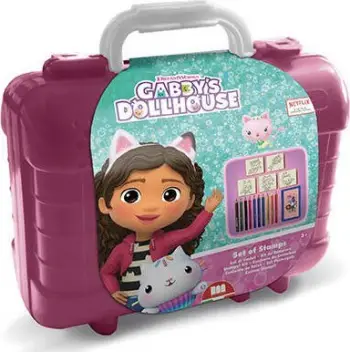 Set udhëtimi kreativ Gabbis Doll House, ngjyrosje dhe vula, shumëngjyrësh