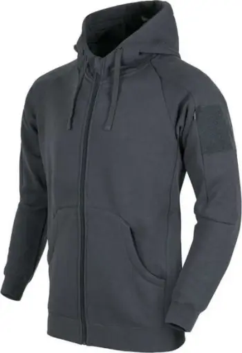 Bluzë me kapuç Helikon-Tex Urban Tactical Hoodie Lite, me zinxhir, xhepa anësorë, gri e errët