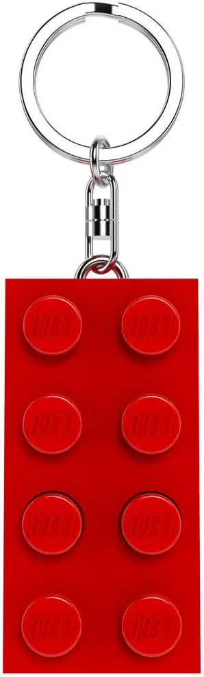 Varëse çelësash Euromic LEGO Flashlight 2x4 Brick, dritë LED, e kuqe