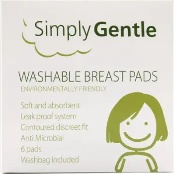 Jastëk gjiri Simply Gentle Washable, të ripërdorshëm, set 6 copë