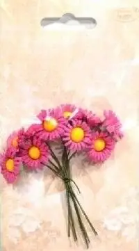 Lule dekori letre Galeria Hobby Paper Daisies, set 10 copë, rozë