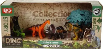 Set lodrash dinosauri BG DINO Collection, figura plastike, shumëngjyrëshe