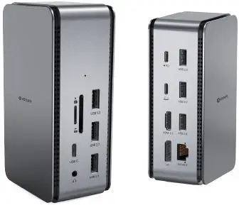 Dock laptopi eSTUFF ES623016, USB4, 7 porta, gri