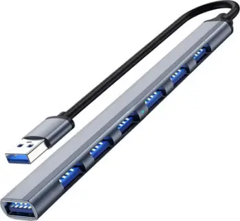 HUB USB AK340A, 7 porta, USB 3.0, grafit