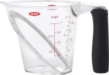 Gotë matëse OXO Good Grips, 1 cup, plastike transparente, dorezë e zezë