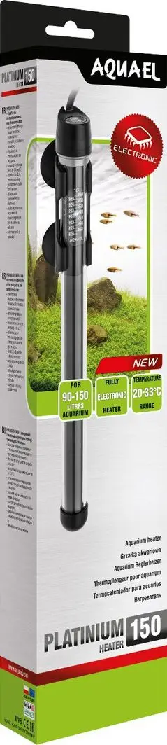 Ngrohës akuariumi Aquael Platinum Heater 150, për 90-150L, 20-33°C, i zi