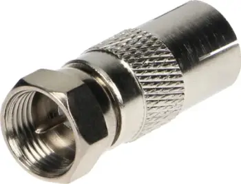 Adaptues TV Virone ZA-18, konektor F bakri, prizë TV në F, i artë