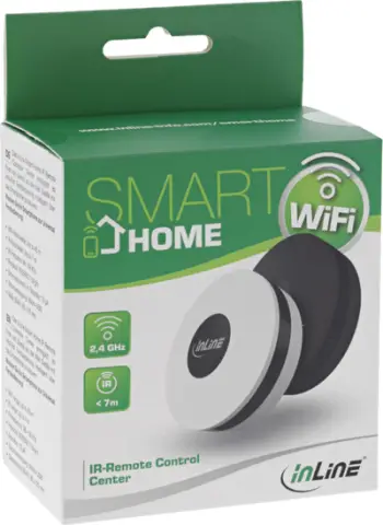 Qendër Smart Home IR INLINE SmartHome IR Control Center, Wi‑Fi 802.11b/g/n, kontroll me zë, e zezë