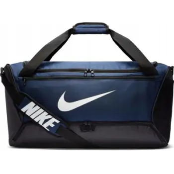 Çantë sportive Nike Brasilia 9.5, 60L, poliestër, blu e errët e zezë