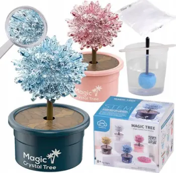 Set eksperimental për rritje kristalesh Crystal Growing Tree of Happiness, lodër edukative për fëmijë, dekor pemë