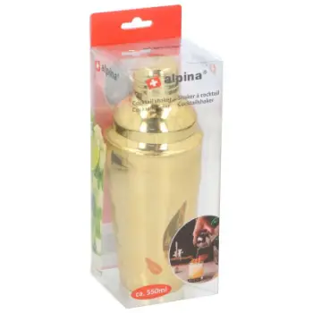 Shaker koktejsh Alpina, 550ml, ngjyrë gold