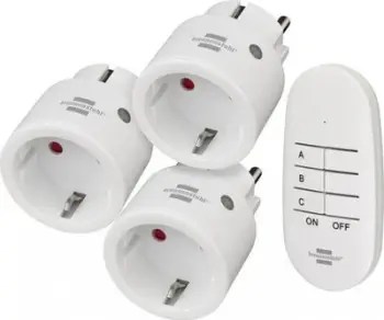 Set prizash me telekomandë Brennenstuhl Comfort-Line Mini 3+1, radiofrekuencë, i bardhë