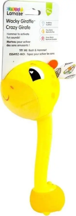 Lodër për bebe Lamaze Giraffe Gigi, me tinguj, shumëngjyrëshe