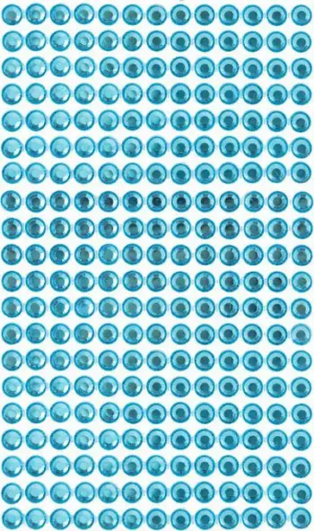 Kristale vetëngjitëse Dalprint, 6 mm, 260 copë, blu