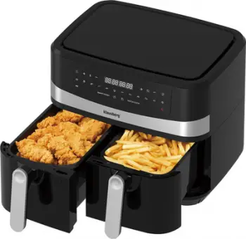 Fritezë me ajër Klausberg AIR FRYER KB-7573, 9L, dy shporta 4.5L, e zezë