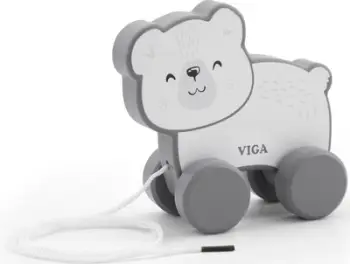 Lodër prej druri Viga PolarB Teddy Bear për fëmijë, e kaftë