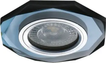 Mbajtës spote i fshehtë Kanlux Morta, oktagonal, diametër 98 mm, i zi
