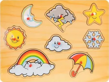 Puzzle druri Daffi Weather, me doreza, edukativ për fëmijë