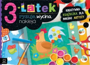 Libër aktiviteti për fëmijë 3 vjeç, vizatim, prerje dhe ngjitje