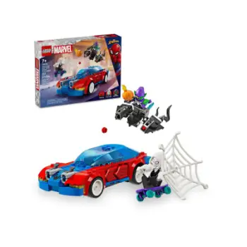 Set lodrash LEGO Marvel Spider-Man Race Car & Green Goblin 76279, 7+ vjeç, me minifigura, shumëngjyrësh