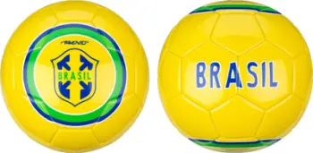 Top futbolli Avento Glossy World Soccer, madhësia 5, PVC, i verdhë jeshi i kaltër