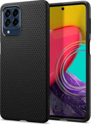 Maskë telefoni Spigen Liquid Air për Samsung Galaxy M53 5G, TPU fleksibël, antirrëshqitëse, e zezë