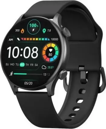Smartwatch Haylou LS16 RT3, ekran me ngjyra, rrip sportiv, i zi