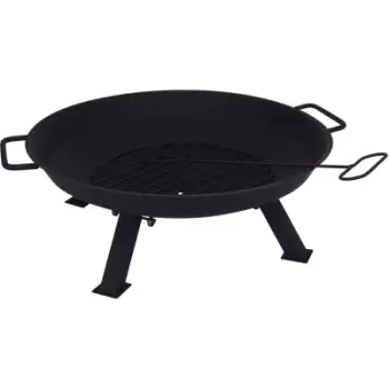 Vatre zjarri kopshti BBQ Line, 56 cm, 4 këmbë, e zezë