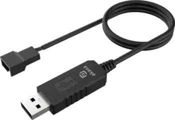 Kabllo konvertuese Akasa, 5V në 12V DC, USB në 3 pin dhe 4 pin