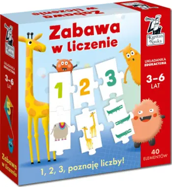 Puzzle edukativ me numra Larsen Fun With Counting, mësimi i numrave 1 10, shumëngjyrësh