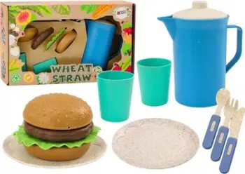 Set lodrash enë tryeze Hamburger, 11 pjesë, plastikë, shumëngjyrësh