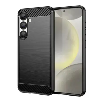 Mbulesë telefoni Hurtel Carbon Case për Nothing Phone 3a, silikon fleksibël, TPU, e zezë