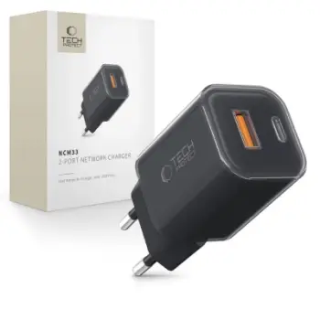 Karikues muri Tech-Protect NCM33W, 33W PD QC3.0, 2 porta USB, i zi