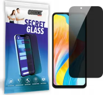 Xham mbrojtës privatësie GrizzGlass SecretGlass për Oppo A38, ekran i plotë, transparencë e lartë