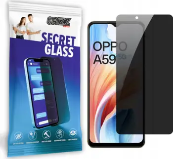 Xham mbrojtës privatësie Grizz SecretGlass për Oppo A59, 9H, oleofobik, transparent