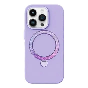 Kapotë telefoni Joyroom PN-14L2 Dancing Circle për iPhone 14 Pro, me unazë MagSafe, e vjollcë