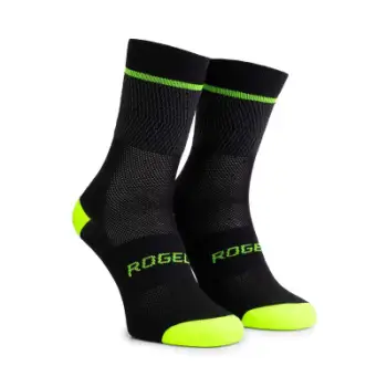 Çorape çiklizmi Rogelli HERO II, sport, madhësia 44-47, të zeza fluorosente