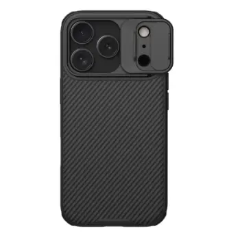 Kapak telefoni Nillkin CamShield Pro për iPhone 17 Pro, me mbrojtje kamere, kompatibil MagSafe, i zi
