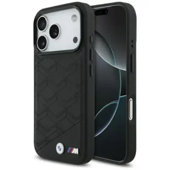 Mbulesë telefoni BMW M Shape Logo MagSafe për iPhone 17 Pro, TPU dhe plastike, e zezë