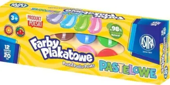 Bojë pllakati ASTRA Pastel Poster Paints, 12 ngjyra, 20ml