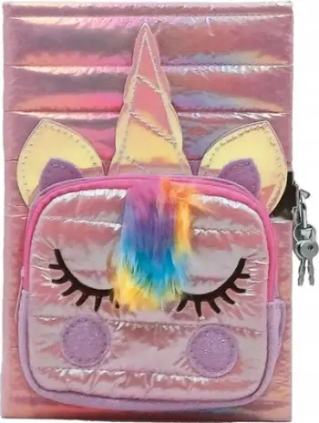 Ditari Stnux Unicorn Diary With Pocket, A5, me vija, kapak i fortë, rozë