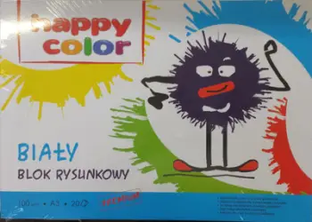 Bllok vizatimi Happy Color Premium, A3, 100g, i bardhë, 20 fletë
