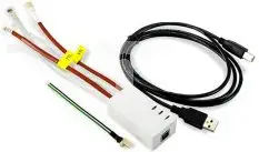 Konvertues USB RS Satel USB-RS, për programim pajisjesh Satel, kabllo e zezë