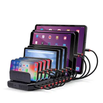 Karikues USB Lindy 73309, 10x USB A, 2.4A, i zi