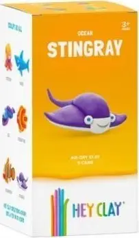 Set plasteline Hey Clay Stingray, tharje në ajër, 3+ vjeç, shumëngjyrësh