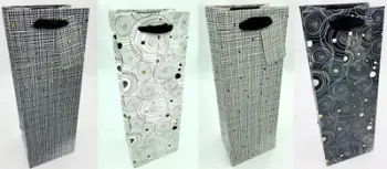 Qese dhuratash W&amp;K KR 2767, për shishe, 12.5×34.5×10 cm, shumëngjyrëshe