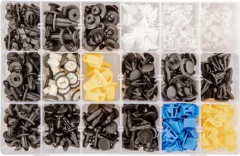Set kapëse plastike për vetura Neo Honda 11-956, 418 copë, i zi